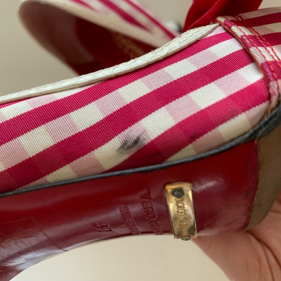 DOLCE & GABBANA Shoes Red Checkered with Bow size 37 - Picture 8 of 14